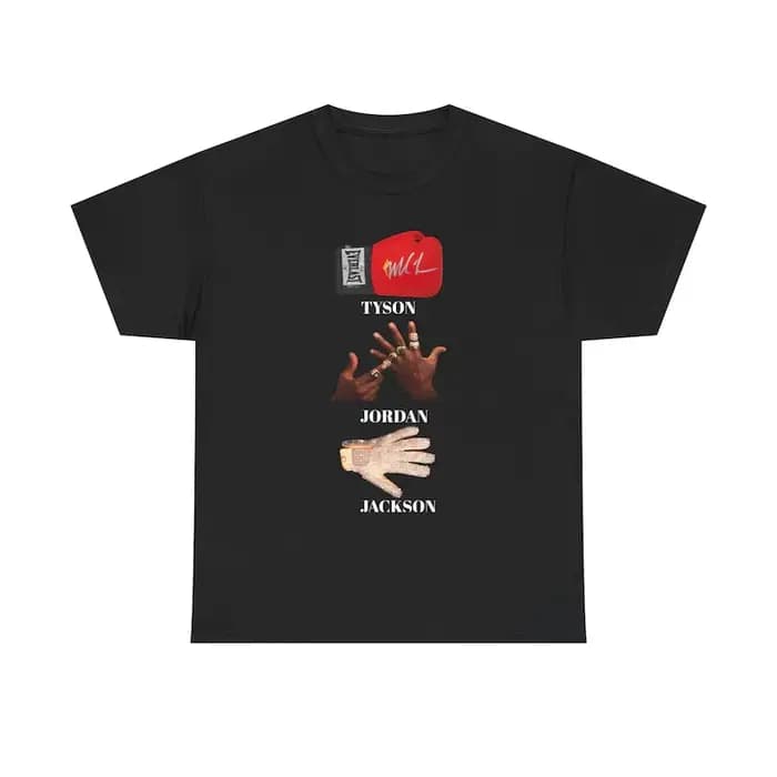 T-shirt décontracté surdimensionné en pur coton avec motif iconique des mains de Tyson Jordan Jackson