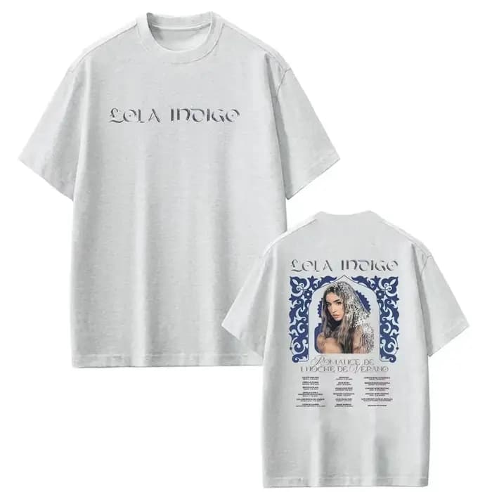 Lola Indigo Tour 2026 T-shirt graphique pour hommes et femmes, vêtements à la mode Harajuku, T-shirt