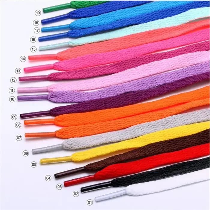 1 paire de lacets plats pour baskets 13 couleurs
