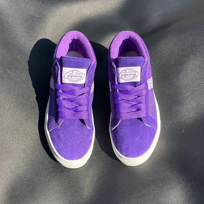 Baskets mi-hautes violettes automne-hiver pour le quotidien