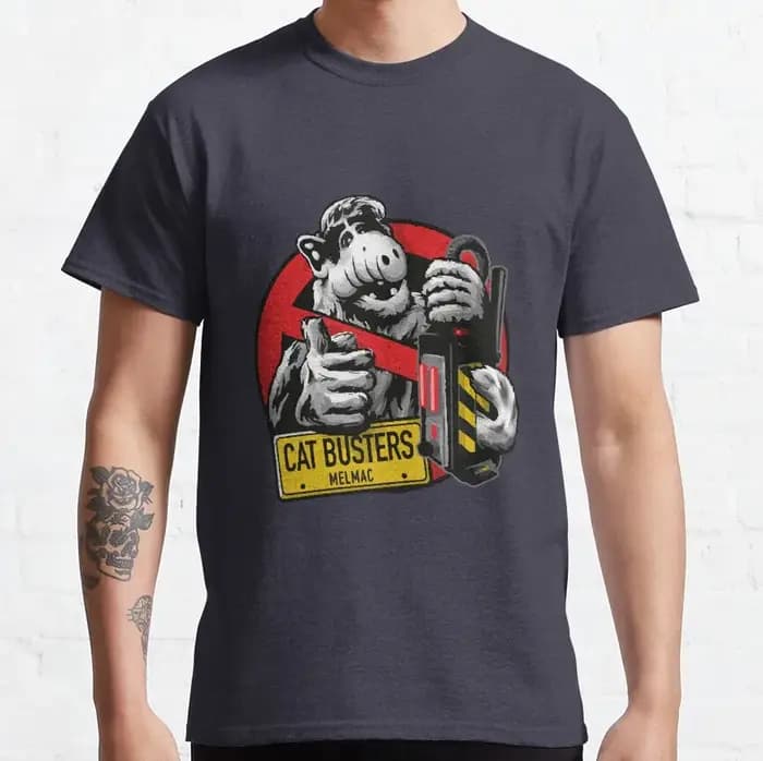 Chat busters-TV drôle Sitcoms graphique t shirts 90s Style rétro Alien T-shirt unisexe Adulte toutes tailles S-6XL