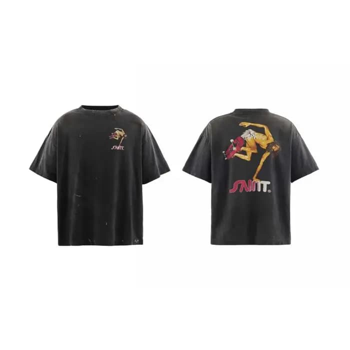 T-shirt décontracté ample en coton à col rond