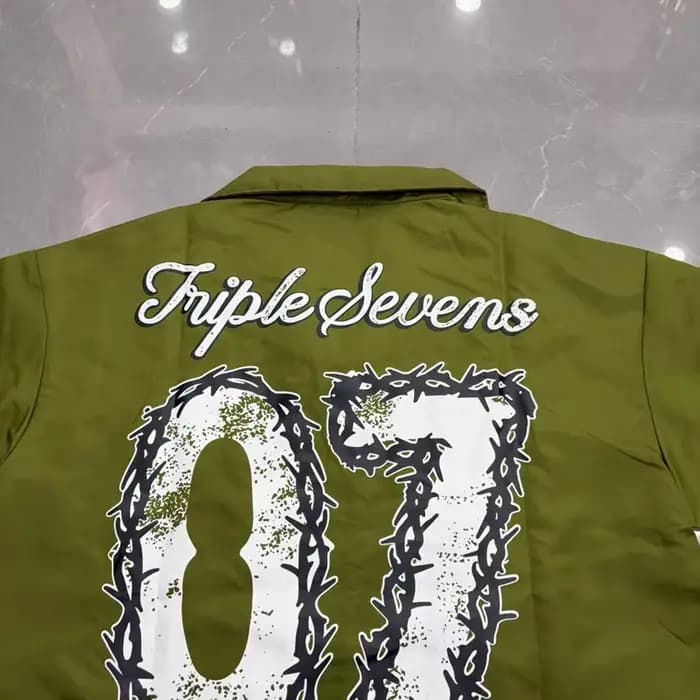 T-shirt Vert Triple Sevens avec empiècement noir