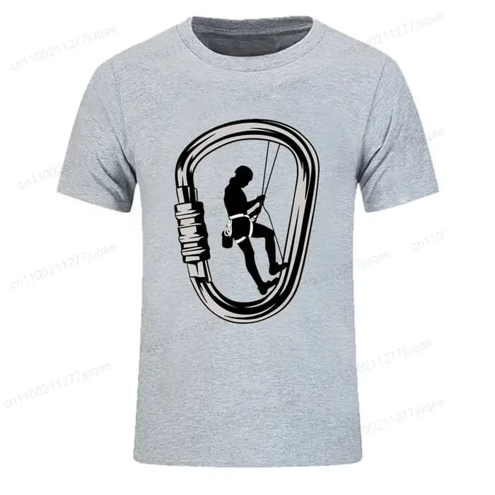 Homme T-Shirt marque de mode vêtements t-shirts amples escalade mousqueton Design minimaliste