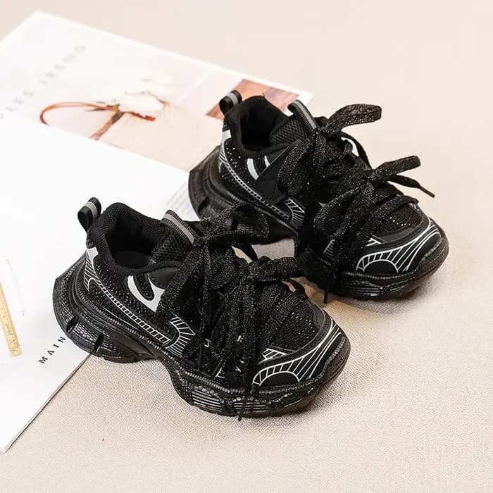 Baskets coordonnantes de style coréen pour enfants, chaussures de sport douces, confortables, décont