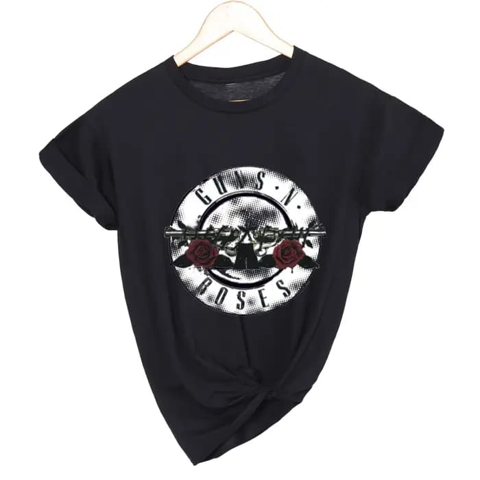 T-shirt de groupe de rock GUNS and Roses pour femmes