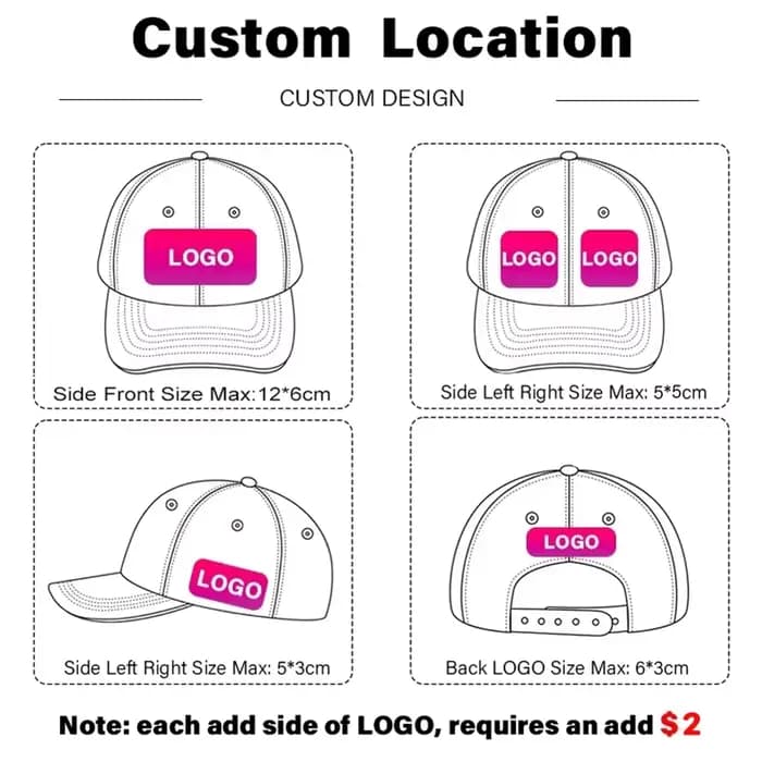 Casquettes et chapeaux de baseball brodés personnalisés