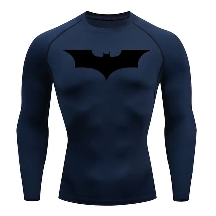 Chemises de Compression imprimées chauve-souris pour hommes