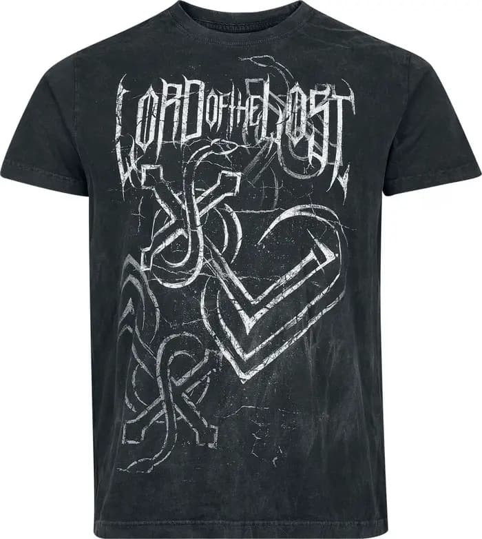 T-Shirt Ancient Noir Lord of The Lost pour hommes et femmes, Vintage, groupe de rock métallique, t-s