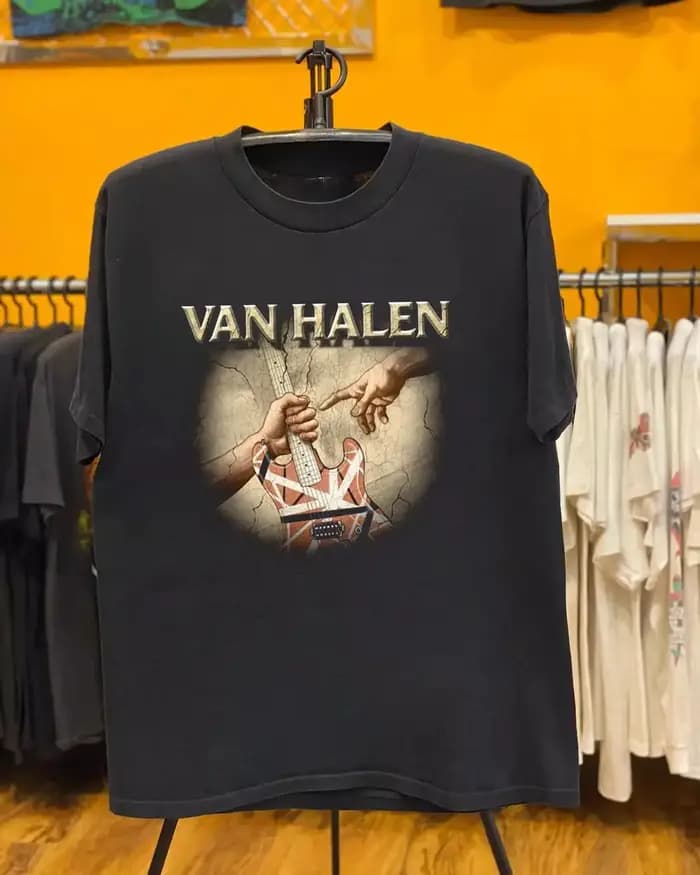 Rare Van Halen T-Shirt cadeau chemise graphique à manches courtes imprimé coton t-shirts décontracté ample Streetwear unisexe