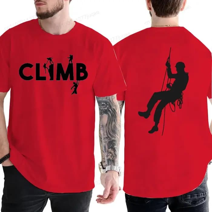 Vintage hommes T-Shirts hauts vêtements escalade Bouldering grimpeur