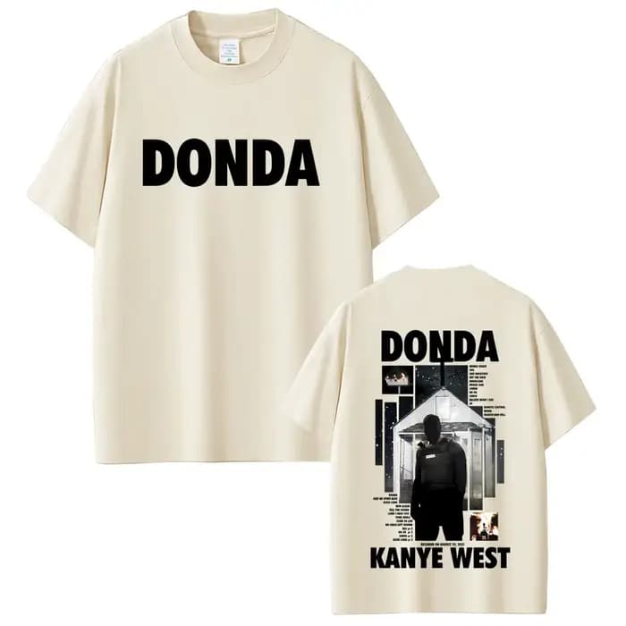 Rappeur Kanye West Donda Double face imprimé T-shirt hommes femmes Hip Hop mode Pop musique T-shirts