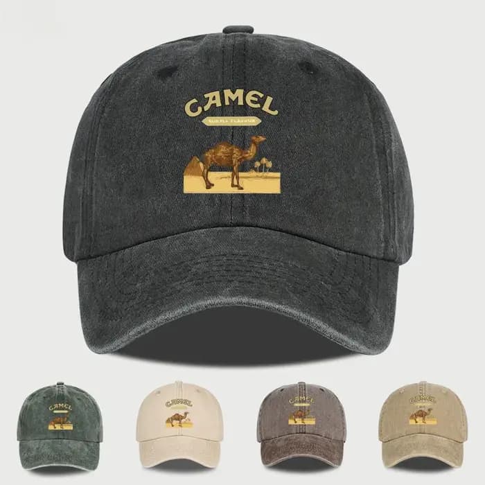 Casquette de baseball imprimée camel