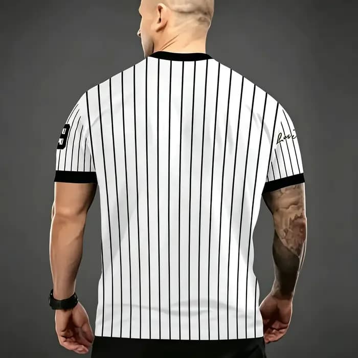 T-shirt de baseball rayé Los Angeles 79 pour homme