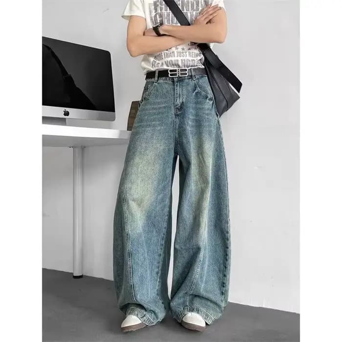 Jean Baggy à jambes larges pour hommes