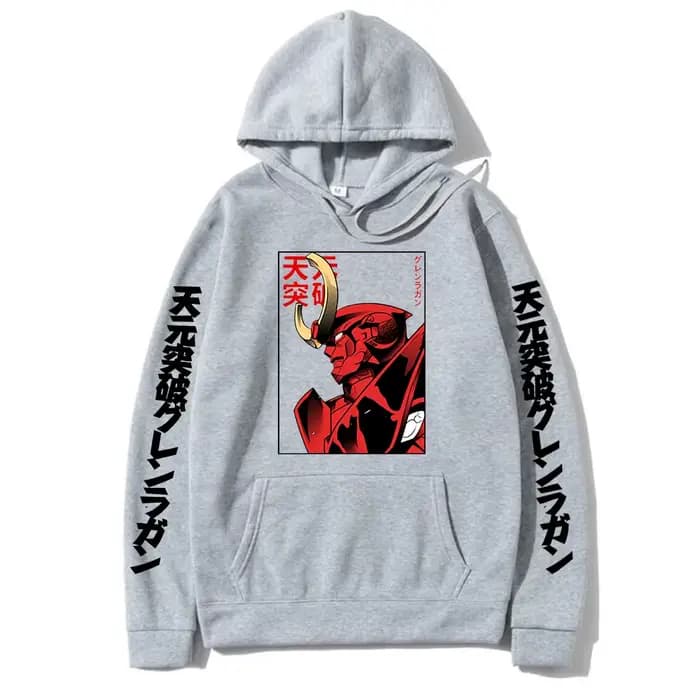 Anime Tengen Toppa Gurren Lagann Mecha sweat à capuche imprimé graphique hommes