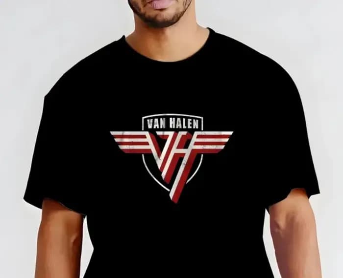 Rare Van Halen T-Shirt cadeau chemise graphique à manches courtes imprimé coton t-shirts décontracté ample Streetwear unisexe