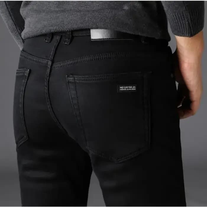 Printemps automne hommes classique marque de mode jean Homme