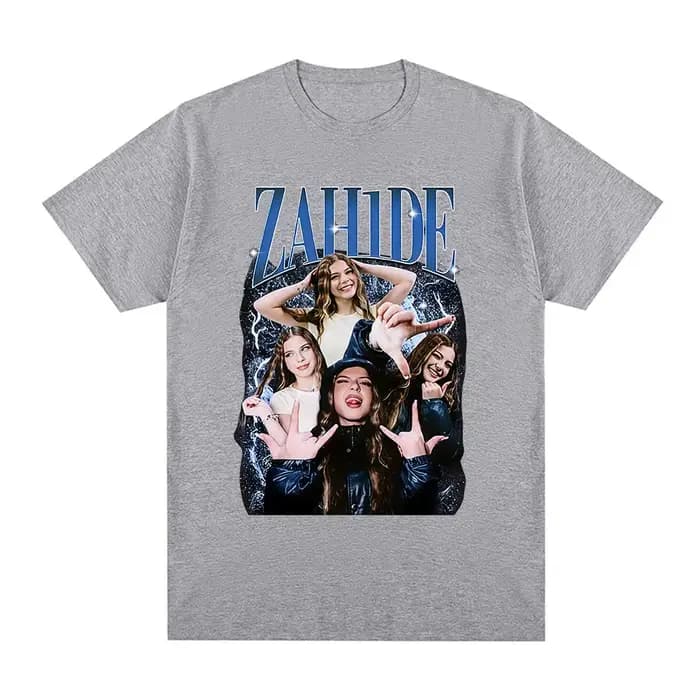 Zahide Merch T-shirt imprimé graphique hommes femmes mode Hip Hop T-shirts coton décontracté surdimensionné à manches