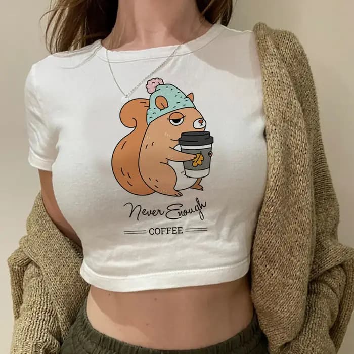 SLaura-Crop top graphique Yk2 pour femme