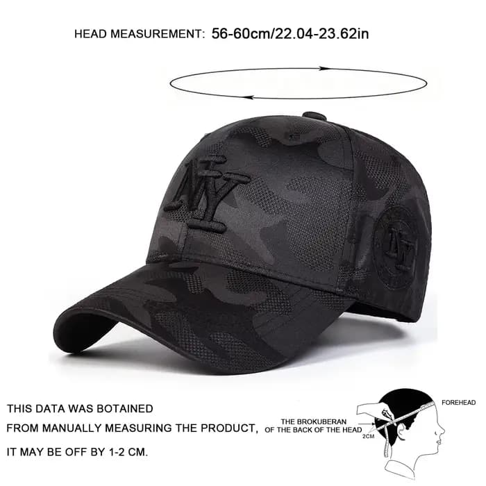 Casquette de baseball camouflage NY pour hommes et femmes