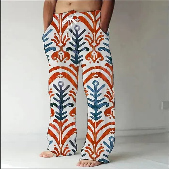 Pantalon large pour homme imprimé en 3D style hip-hop, pantalon pour homme imprimé tendance, confort