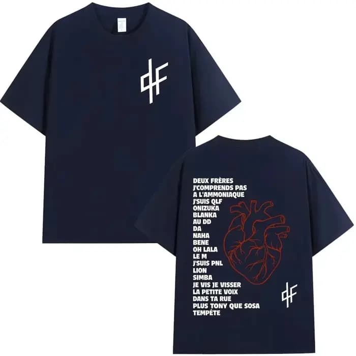 T-shirt graphique 2026 Rapper PNL Le Monde Chico Album pour hommes et femmes