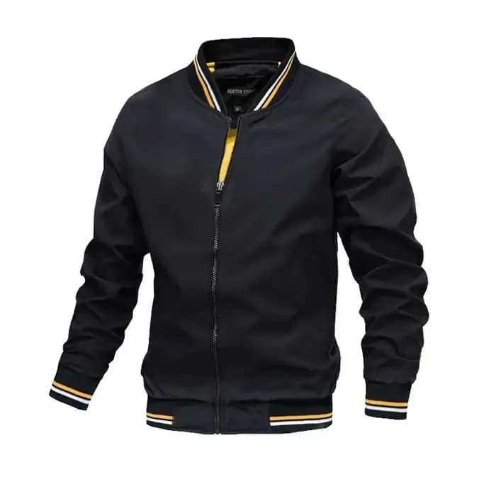 2024 printemps été Bomber veste hommes noir décontracté coupe ajustée Baseball hommes vestes nouvell