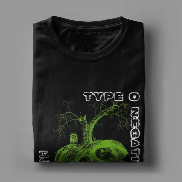 Hommes Type O coeur négatif vous à la mort t-shirts groupe Album de musique coton merch nouveauté à manches courtes col