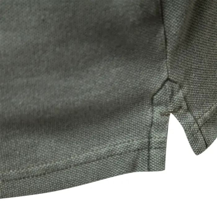 AIOPEON 100% coton couleur unie hommes polos décontracté à manches courtes couverture hommes chemise
