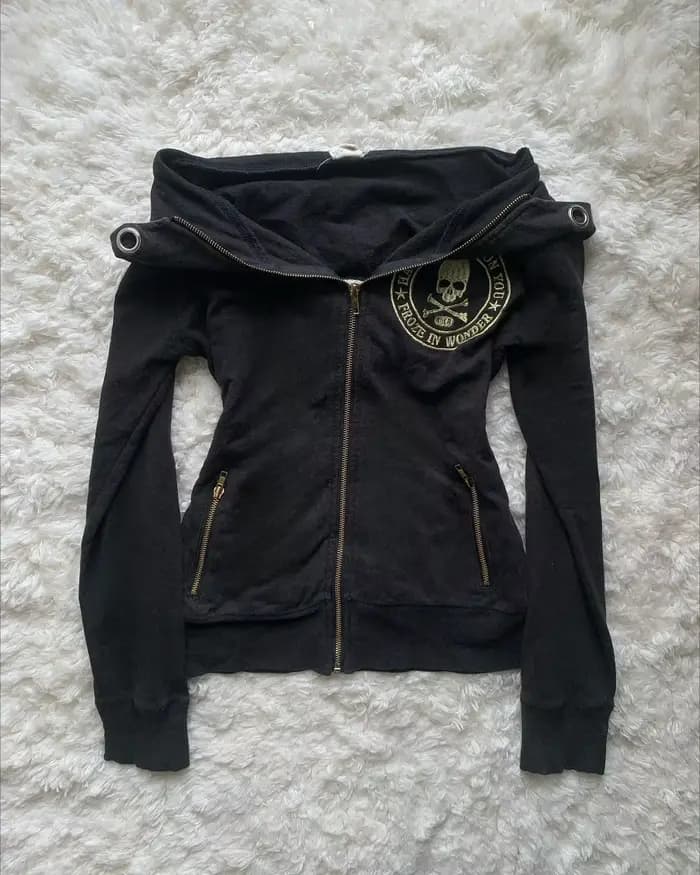 Sweat-shirt à capuche brodé avec fermeture éclair bleue Nyan Cat, visage pixelisé, oreilles, rayures