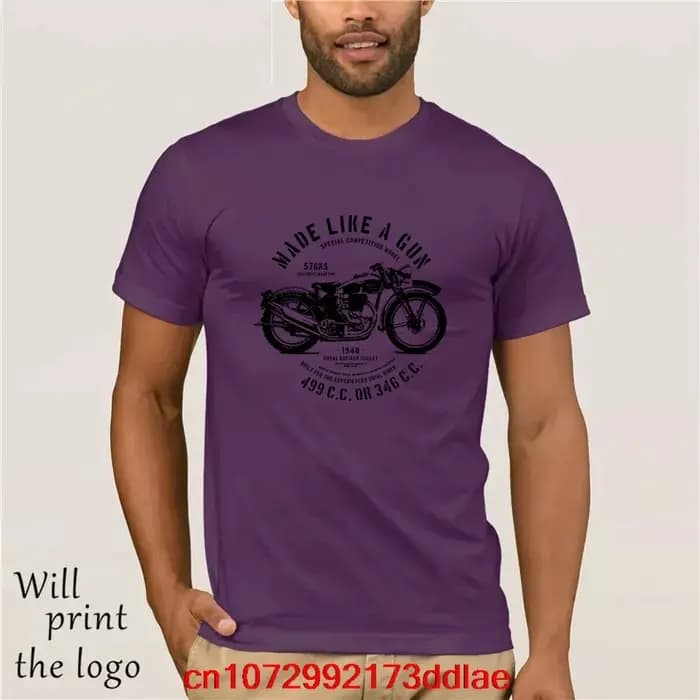 T-shirt homme Royal Enfield Bullet 1948 décontracté col rond ample été T-shirt pour hommes