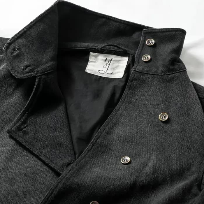 Veste uniforme Y2K Harajuku noire délavée avec boutons, veste en jean style espadrille gothique, str