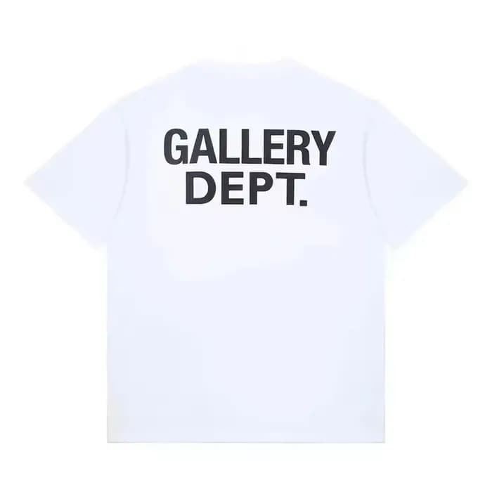 Gallery Dept. T-shirt à manches courtes en pur coton imprimé lettres, style streetwear américain, co