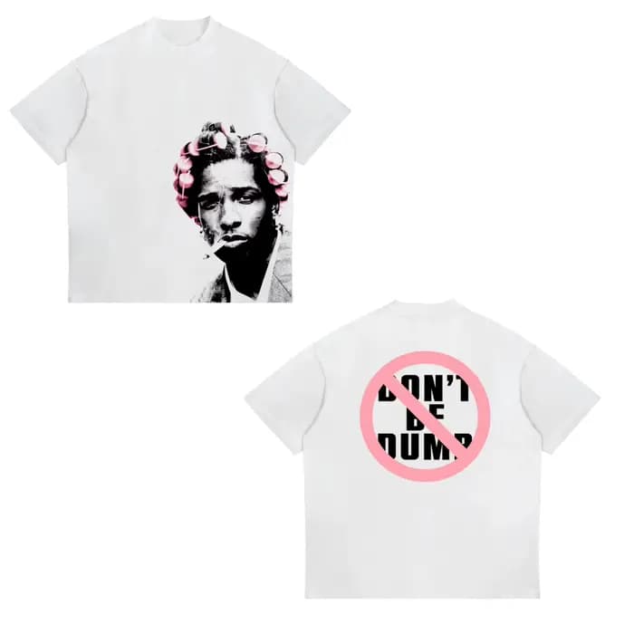 Nouveau T-shirt A$AP Rocky 2026 – Style Hip-Hop Urbain pour Hommes et Femmes – Tees Gothiques A$AP Portrait Décontracté Harajuku – Collection Été