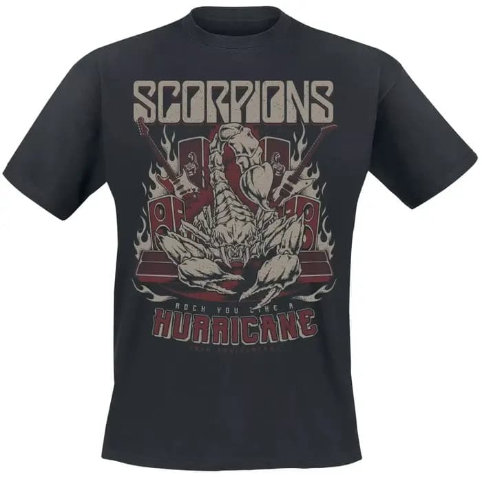 T-Shirt avec Logo triangulaire Scorpions Rock Band