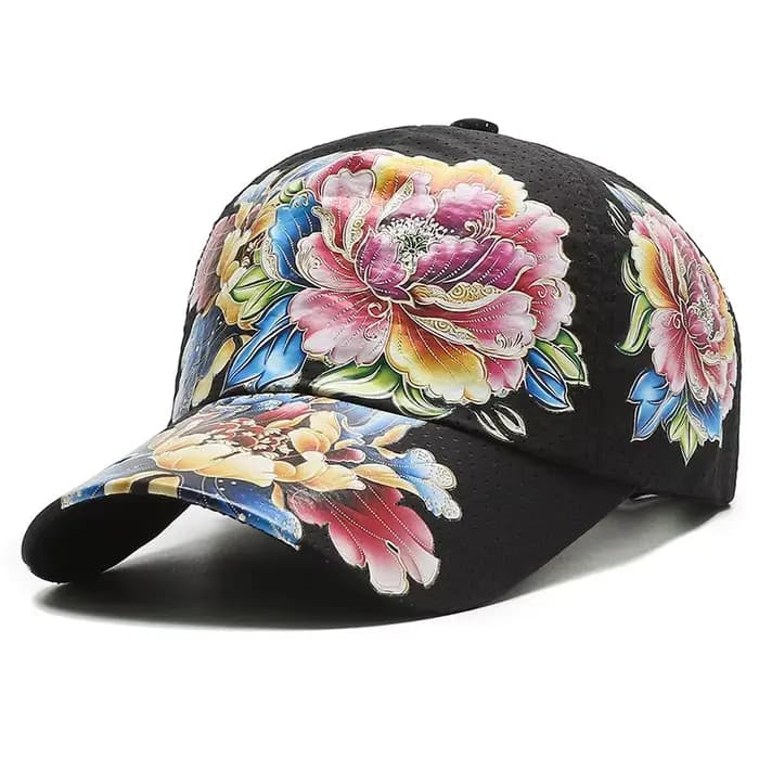 Marque hommes femmes casquette de Baseball florale été décontracté coton fleur cravate colorant casq