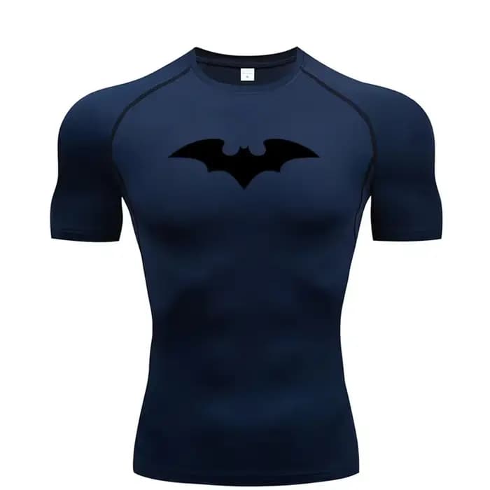 T-shirts de compression à motif chauve-souris pour hommes