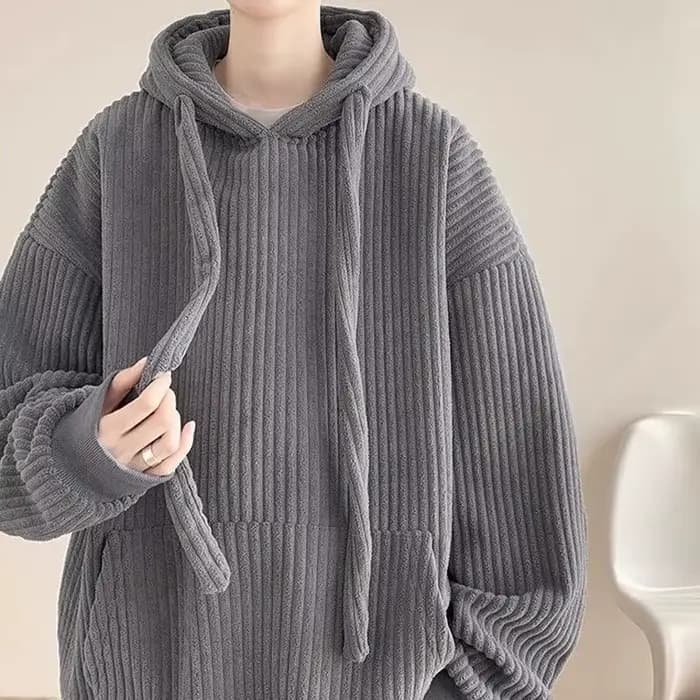 Sweat à capuche en velours côtelé Wstring pour homme