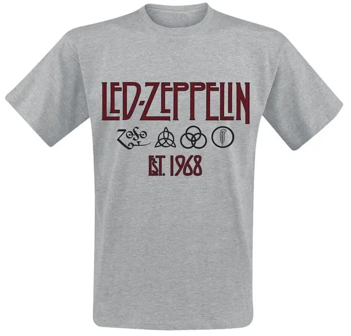 T-shirt avec logo et symboles Led Zeppelin