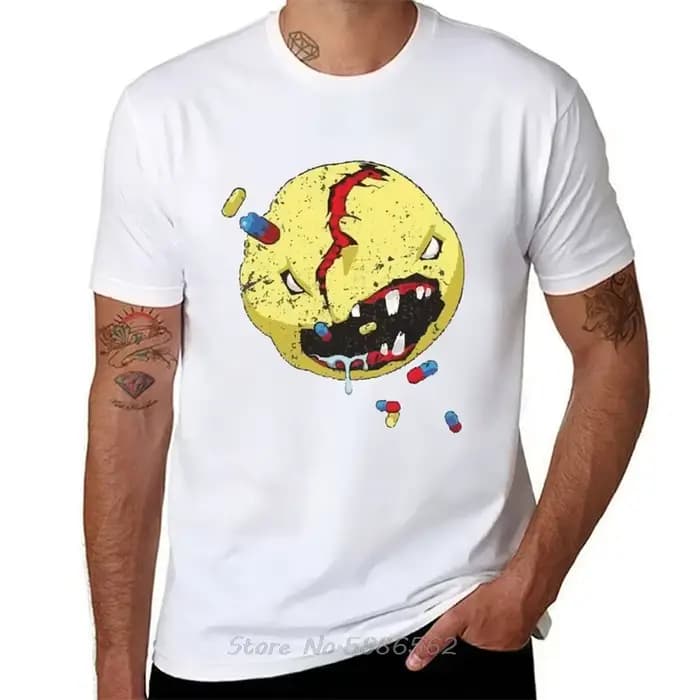 Cyber samouraï le démon prenant la médecine coton t-shirt unisexe