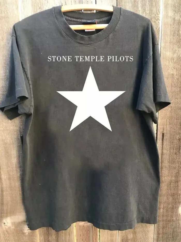 T-shirt graphique pour femme avec logo du groupe Stone Temple Pilots, en pur coton respirant, à manches courtes, style streetwear, coupe ample et décontractée