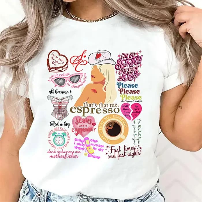 Sabrina Carpenter t-shirt fille graphique anime hip hop Punk streetwear t-shirt psychédélique années 80 anime gothique esthétique hip hop