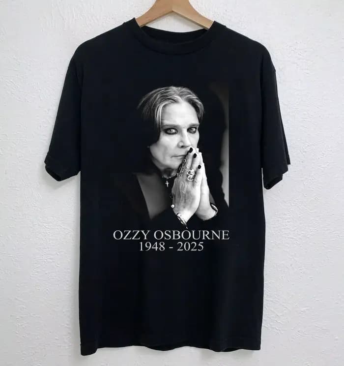 Rappelant du T-shirt Ozzy Osbourne 1948-2025 Merci pour vos souvenirs. Femme homme Fans graphiques t