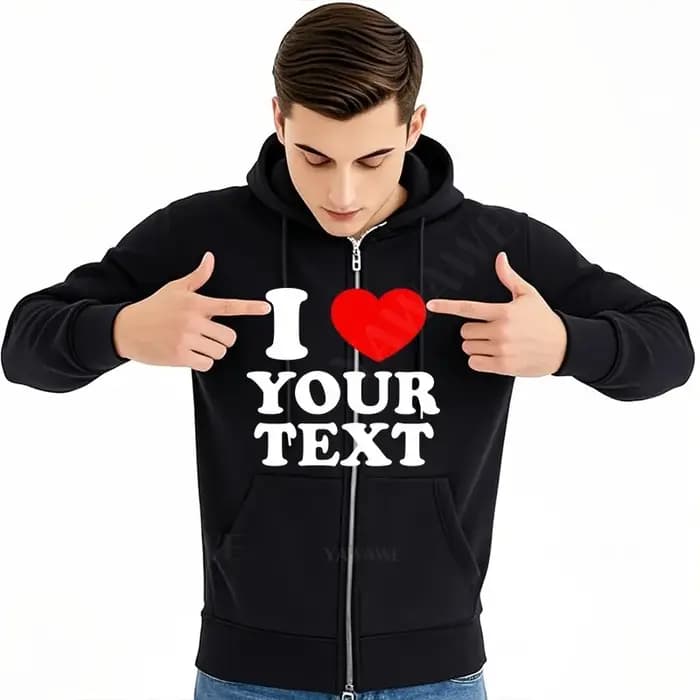 Sweat à capuche pour hommes Design confort pull décontracté votre photo hauts décontractés minimaliste texte