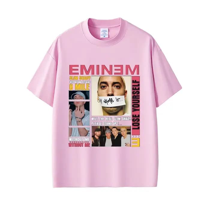Rappeur Eminem Slim Shady Pop musique T-shirt vêtements pour hommes Vintage Streetwear