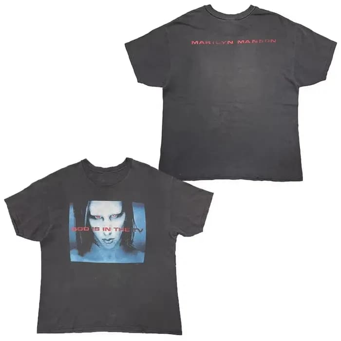 T-Shirt rétro Marilyn Manson en coton pour hommes et femmes, Streetwear d'été