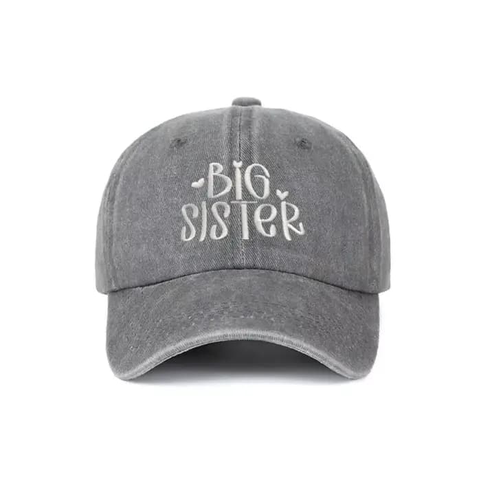 Casquettes tendance en coton délavé pour frères et sœurs