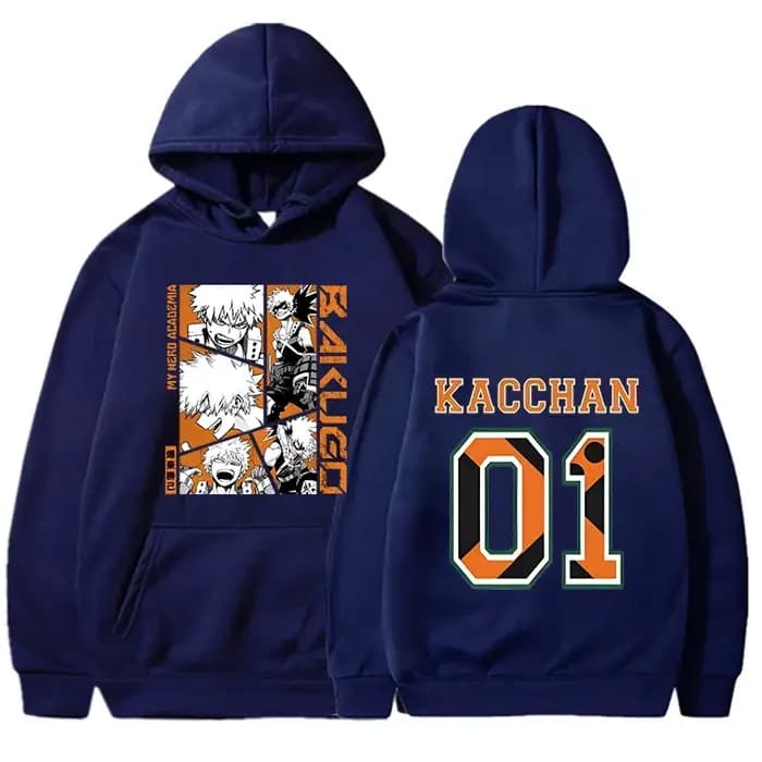 Sweats à capuche imprimés Anime Bakugou Katsuki pour hommes et femmes