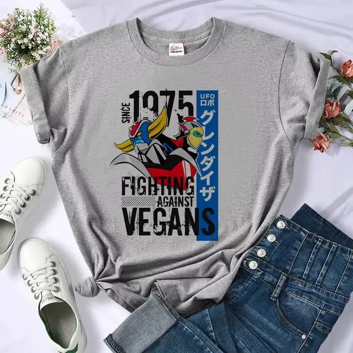 T-shirt graphique Goldorak pour femmes, vêtements d'été pour filles